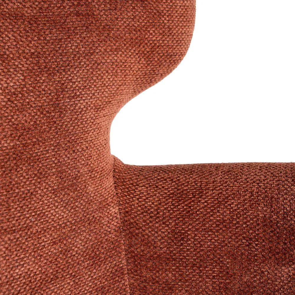 Set de 2 scaune dining din stofă rosii cu design modern [9]