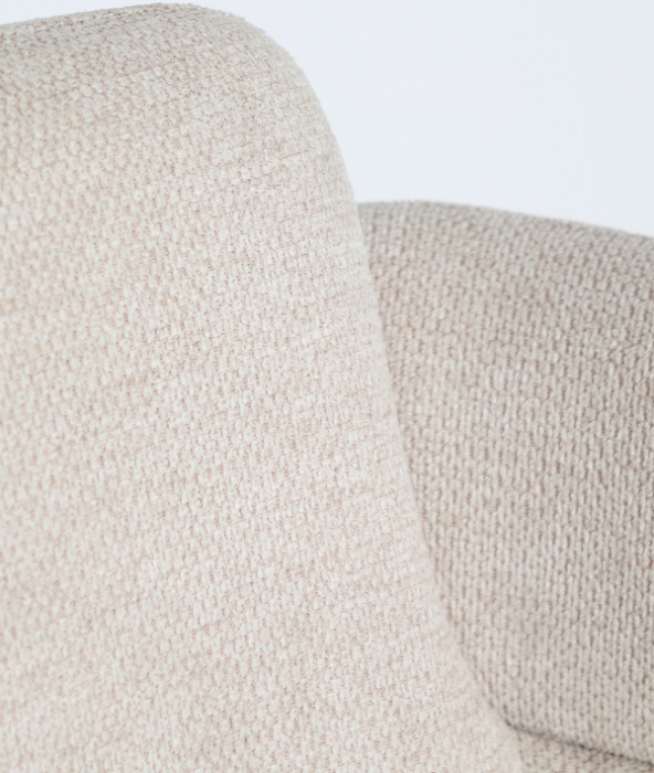 Set de 2 scaune tapitate crem cu brate si design organic Noor [6]