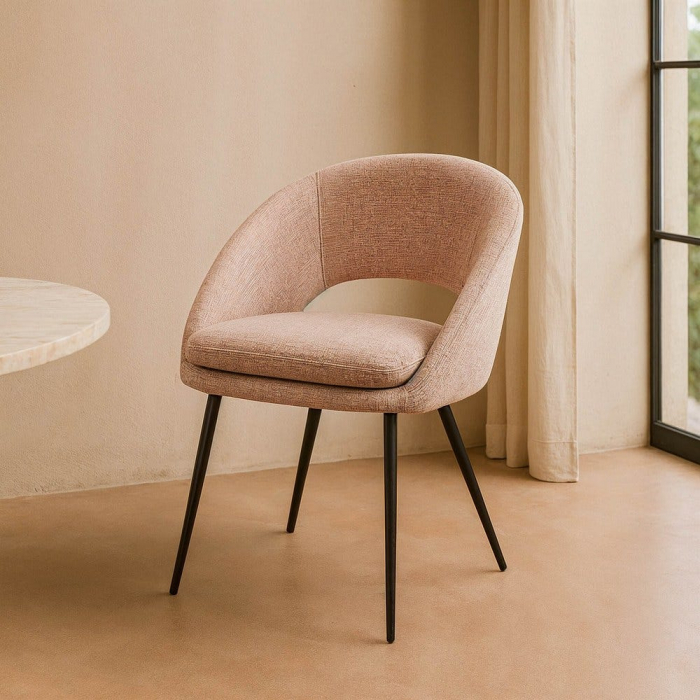 scaune-dining-roz-pudra-stofa-picioare-metalice [1]