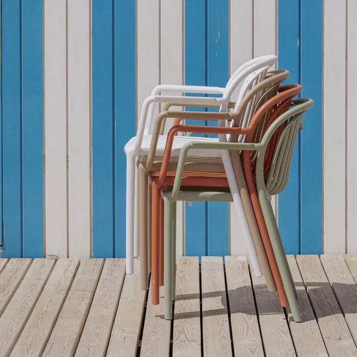 Set 2 scaune terasa bej ergonomice si moderne [13]