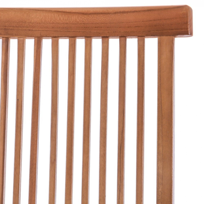 Scaune pliabile din lemn de tec – cu brațe, alamă și design rustic [5]