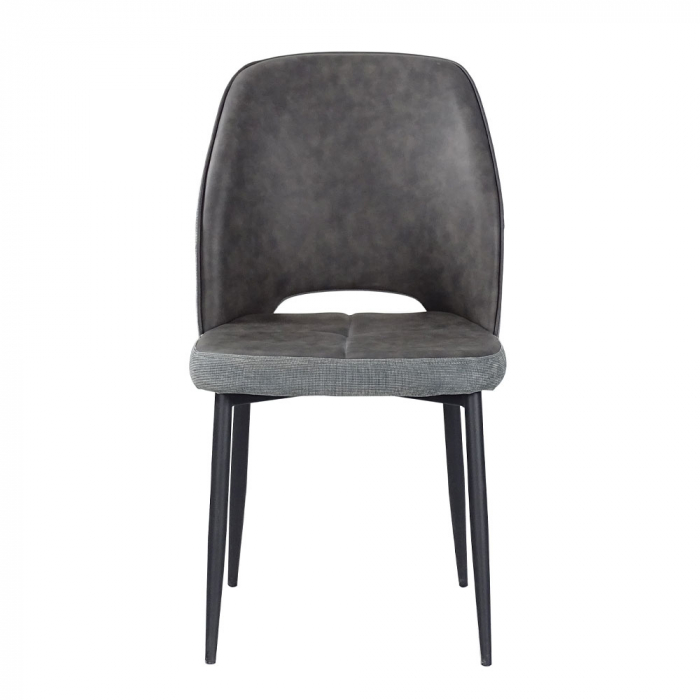 scaune bouton gri boucle piele eco design rafinat [5]