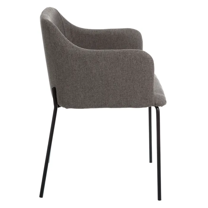 Set 2 scaune gri elegante cotiere|Scaune gri cu cotiere pentru dining [3]