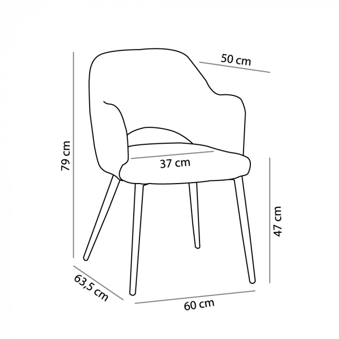 scaune ascot gri inchis easy clean piele ecologica [5]