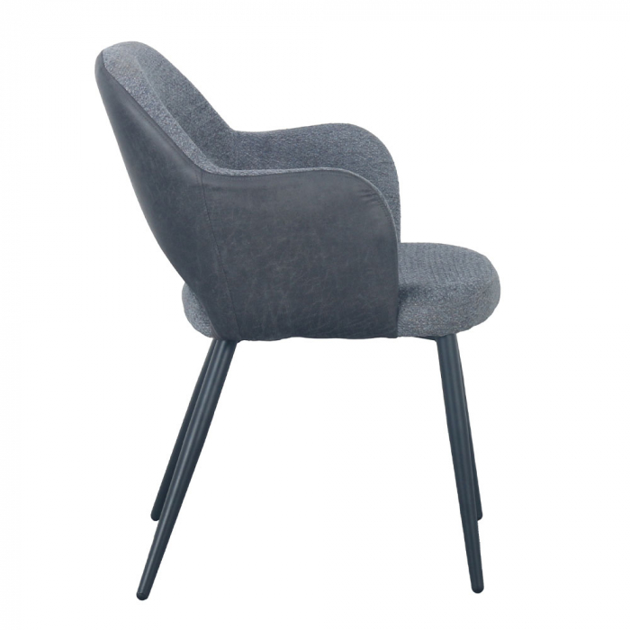scaune ascot gri inchis easy clean piele ecologica [2]