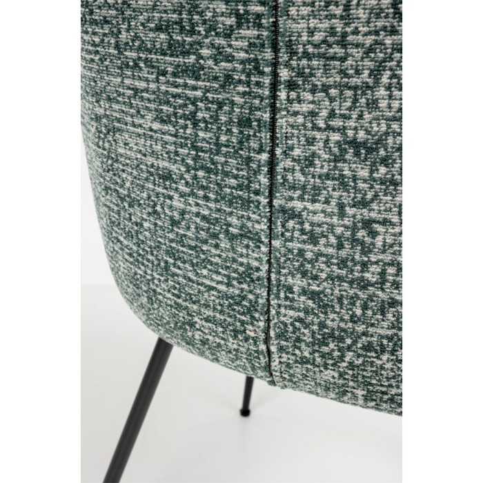 Set de 2 scaune Don verzi cu structură metalică neagră – vedere laterală [7]