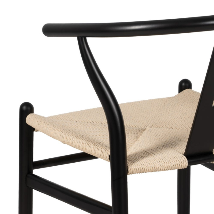 Set scaune negre lemn fag si fibre hartie|Scaune eco-friendly pentru decor modern [12]