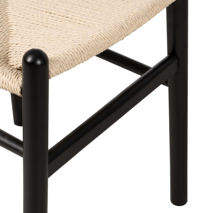 Set scaune negre lemn fag si fibre hartie|Scaune eco-friendly pentru decor modern [13]