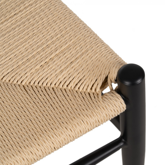 Set scaune negre metal si fibre hartie|Scaune eco-friendly pentru decor modern [9]