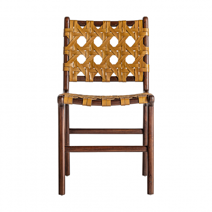 Set 2 scaune contemporane lemn tec Ocru|Scaune dining moderne [2]