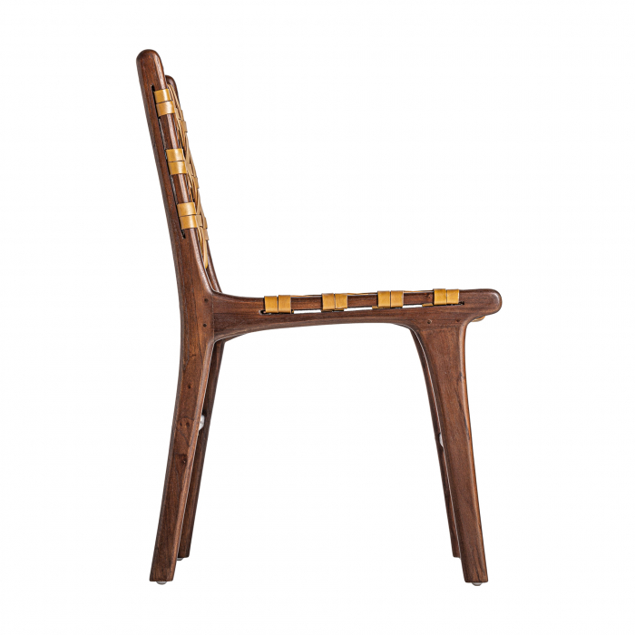 Set 2 scaune contemporane lemn tec Ocru|Scaune dining moderne [3]