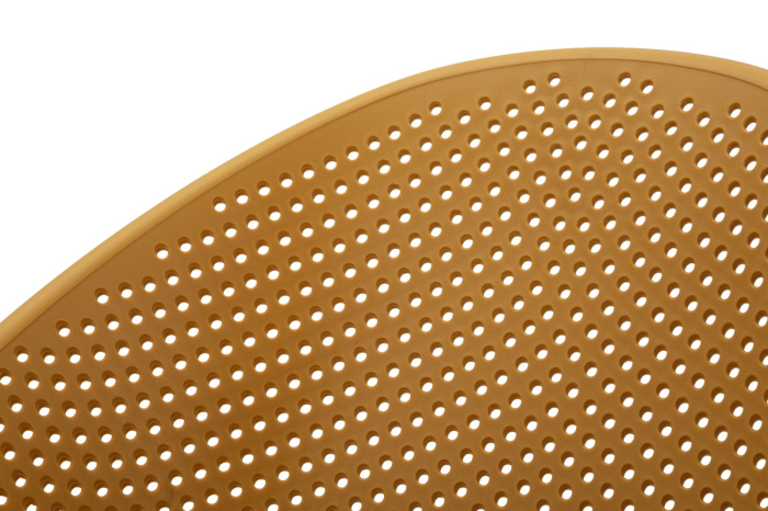 Set 2 scaune gradina plastic mustar perforat 59x59x83 cm [8]