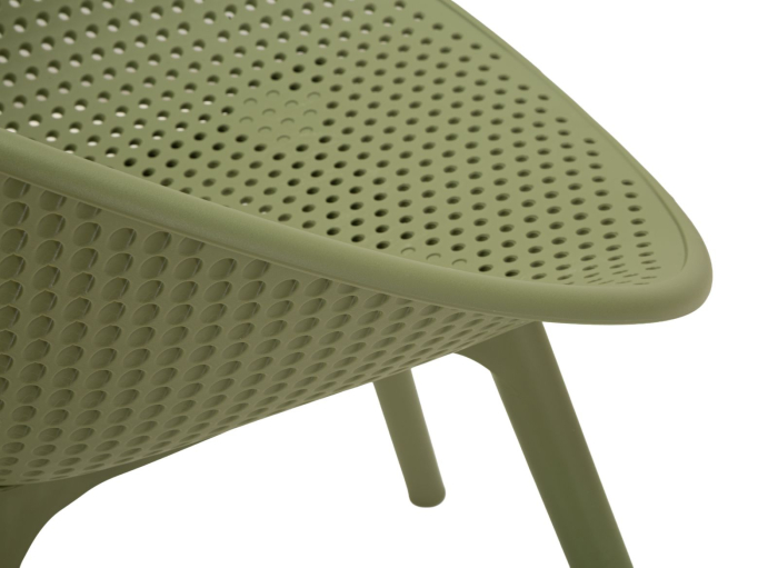 Set 2 scaune terasa plastic verde salvie perforat 59x59x83 cm [6]