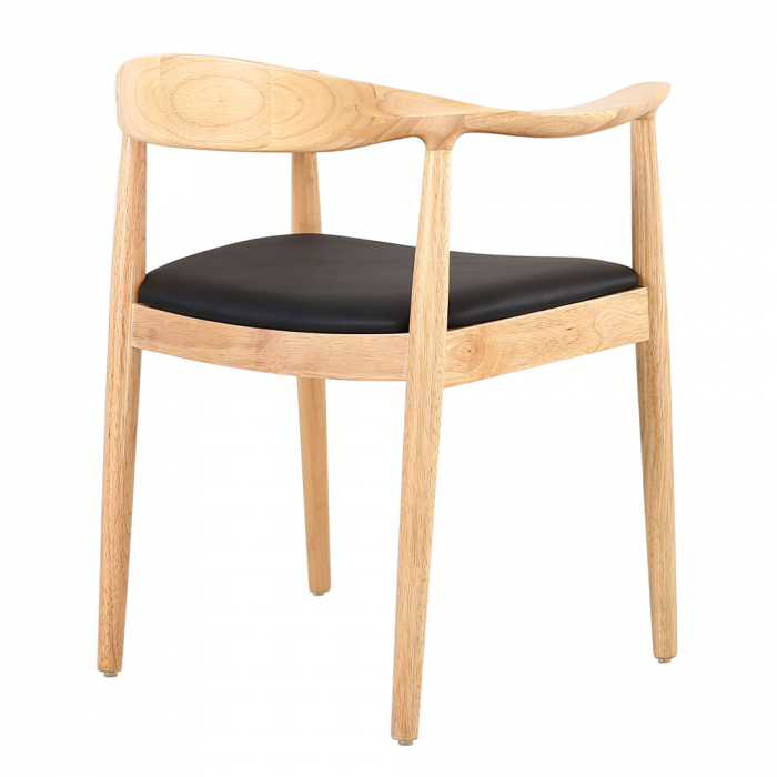 Set de 2 scaune stejar perna neagra Fuji 57x45x73.5 [3]
