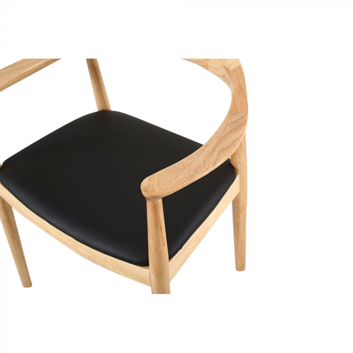 Set de 2 scaune stejar perna neagra Fuji 57x45x73.5 [6]