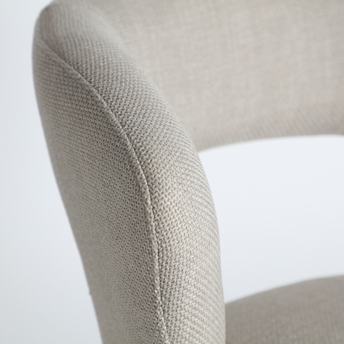 Set de 2 scaune tapitate bej Flagnac 61 x 61 x 78 cm [2]