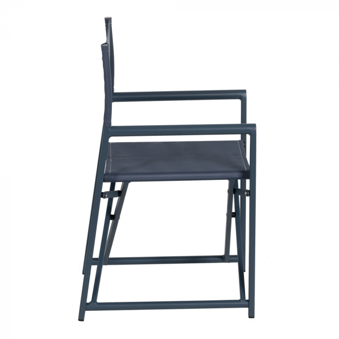 Set scaune regizor albastre aluminiu si textilena|Scaune confortabile pentru spatii exterioare [3]