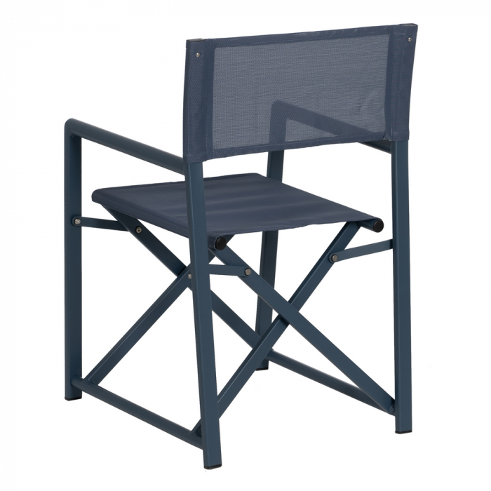 Set scaune regizor albastre aluminiu si textilena|Scaune confortabile pentru spatii exterioare [4]