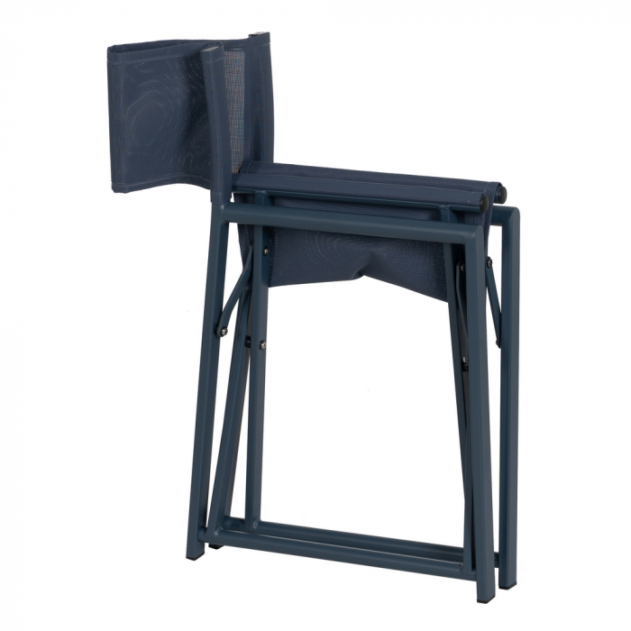 Set scaune regizor albastre aluminiu si textilena|Scaune confortabile pentru spatii exterioare [5]