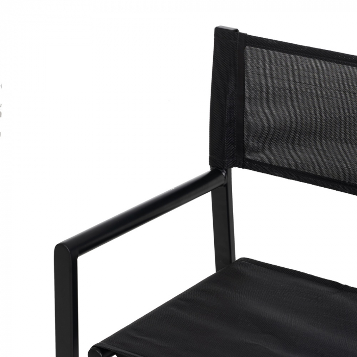Set scaune regizor negre aluminiu si textilena|Scaune moderne pentru exterior [7]