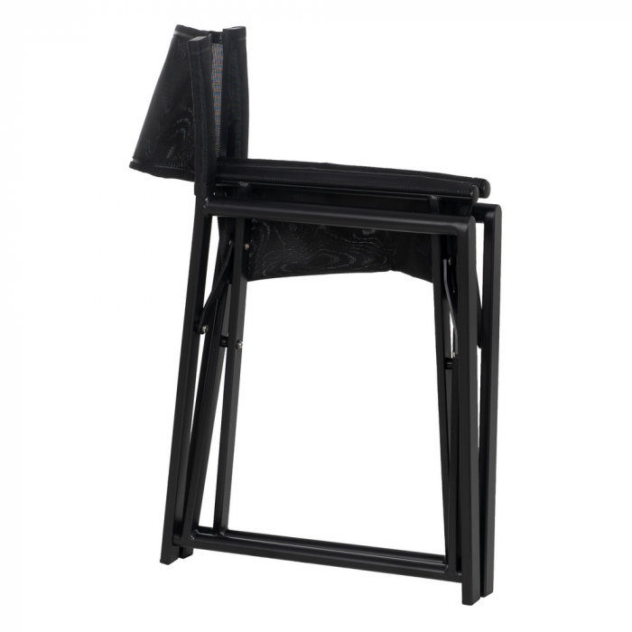 Set scaune regizor negre aluminiu si textilena|Scaune moderne pentru exterior [5]