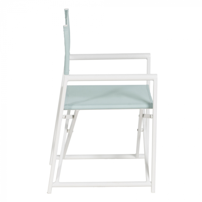 Set scaune regizor verde-alb aluminiu si textilena|Scaune practice pentru spatii exterioare [3]