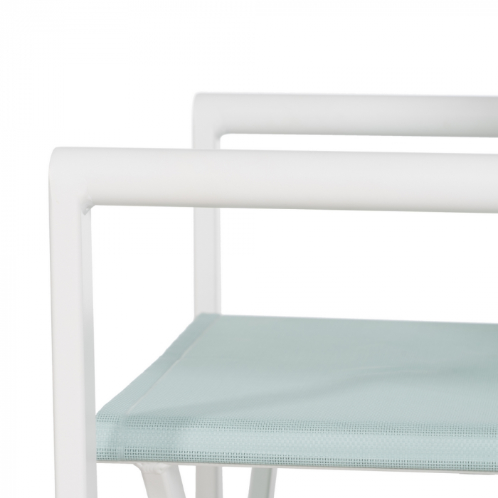 Set scaune regizor verde-alb aluminiu si textilena|Scaune practice pentru spatii exterioare [9]