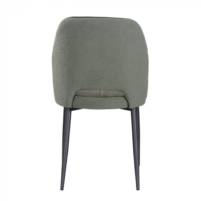 Scaune verde oliv Bouton cu piele ecologică și boucle [4]