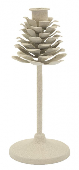 Set de două sfeșnice Dune Pigna din metal bej [1]