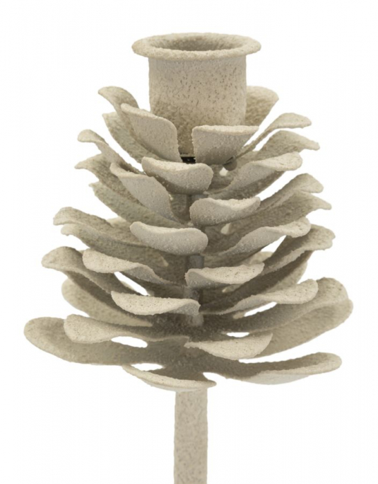 Set de două sfeșnice Dune Pigna din metal bej [3]