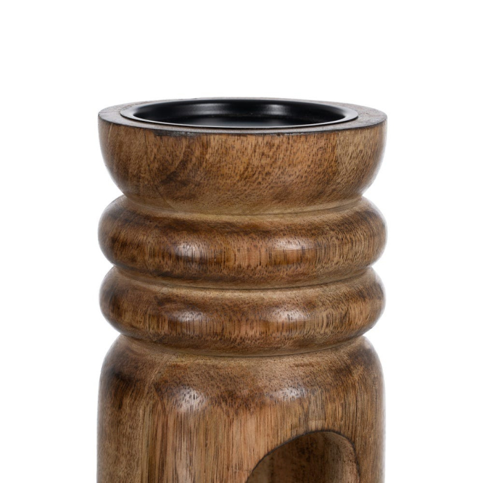 Set 2 suporturi pentru lumânări decorative din lemn de mango natural - CreativDeco [5]