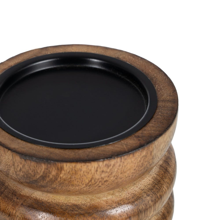 Set 2 suporturi pentru lumânări decorative din lemn de mango natural - CreativDeco [4]