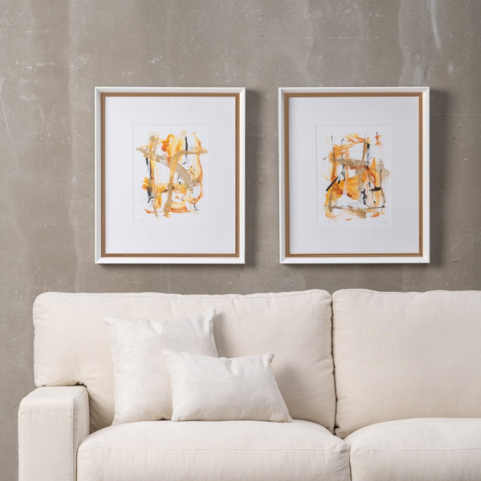 Set tablouri abstracte moderne lemn aluminiu [2]