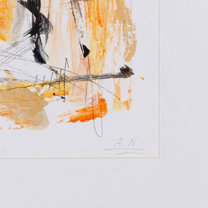 Set tablouri abstracte moderne lemn aluminiu [6]