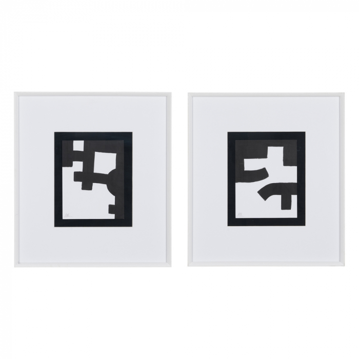 Set tablouri abstracte sticla rama ayous [1]