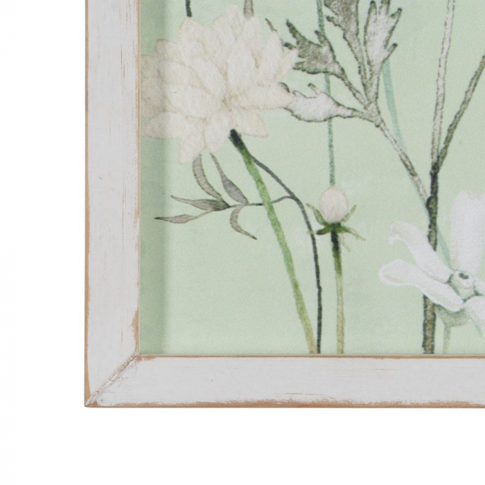 tablouri anemone flori alb-verde pastel ramă albă [6]