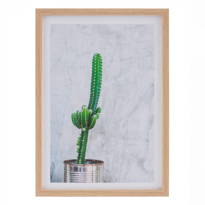 tablouri cactusi realist beton rama lemn natur [4]