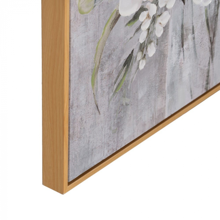 Set de 2 tablouri florale romantice pictate manual, rame aurii [9]