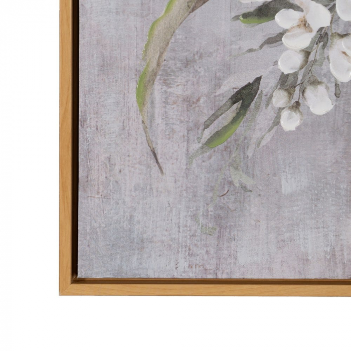 Set de 2 tablouri florale romantice pictate manual, rame aurii [8]