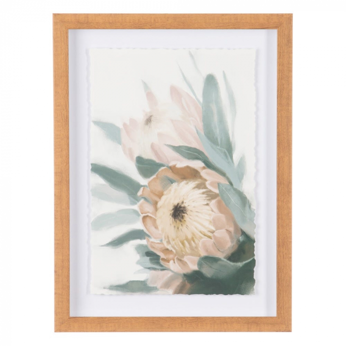 tablouri flori protea pastel rame lemn 30x40cm [3]