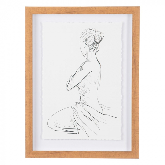 tablouri nud schiță rame lemn natur 30x40cm [2]