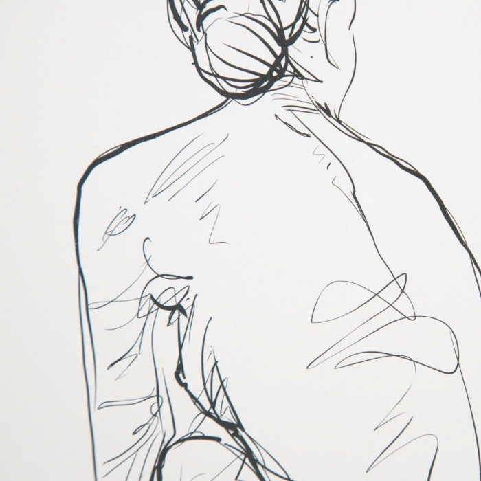 tablouri nud schiță rame lemn natur 30x40cm [7]