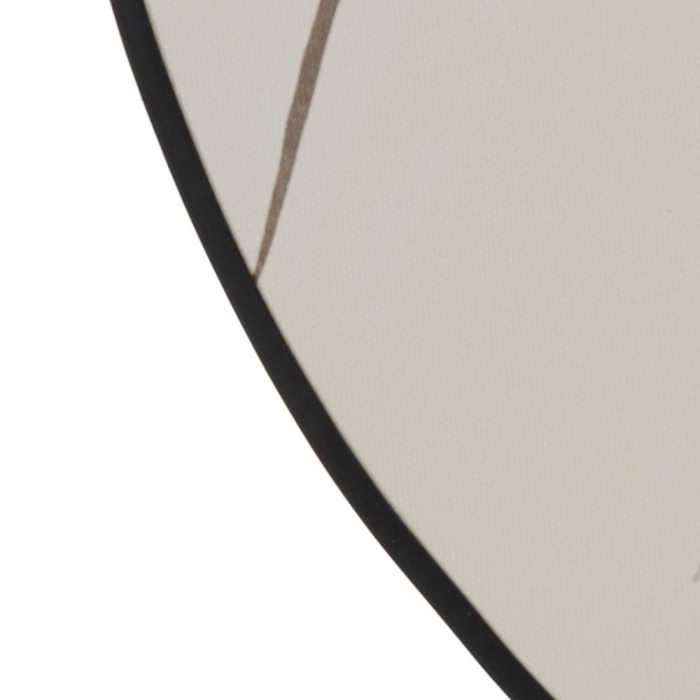 Set de 2 tablouri rotunde minimaliste cu siluete feminine, ramă neagră [9]