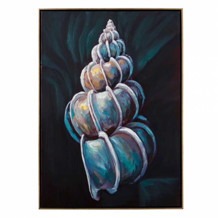 tablouri scoici pictura manuala albastru perlat 72x100cm [6]