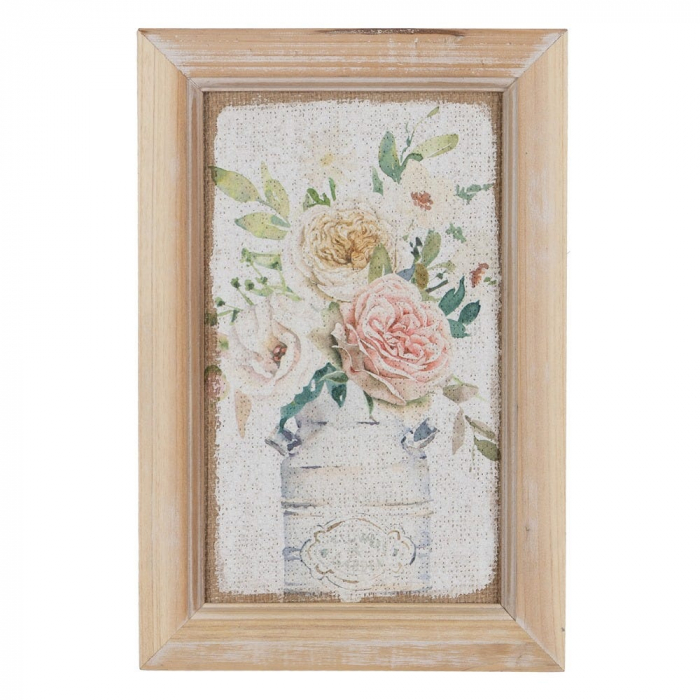 tablouri flori pastel boho chic cu ramă natur 20x30 cm [2]