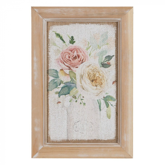 tablouri flori pastel boho chic cu ramă natur 20x30 cm [3]