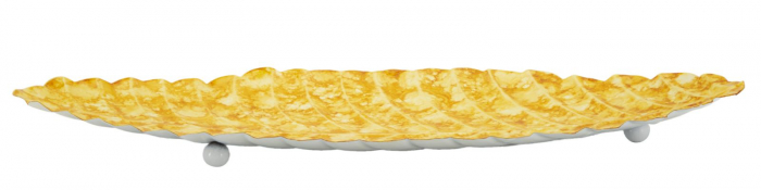 Tăvi decorative metalice galbene în formă de frunză – imagine principală – Drop Yellow [2]