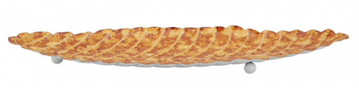 Tăvi decorative metalice portocalii în formă de frunză – imagine principală – Drop Orange [2]