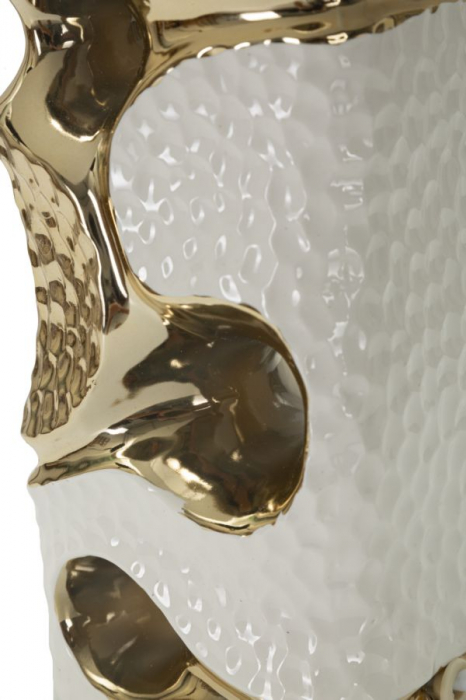 Veioze de masă din ceramică albă cu finisaj auriu – imagine principală – Florida [4]