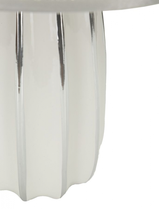 Veioze de masă din ceramică argintie cu abajur textil – imagine principală – Emmi [5]